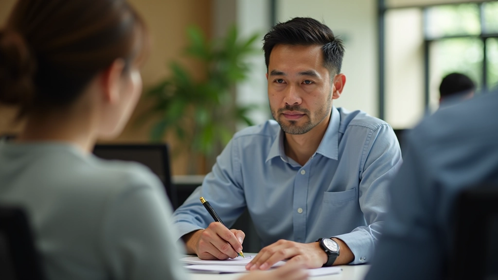 Entrepreneur listening attentively during business discussion